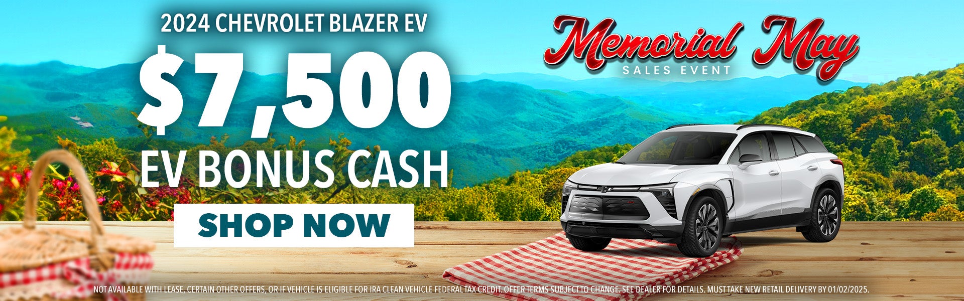 $7,500 bonus cash on 2024 Chevrolet Blazer EV